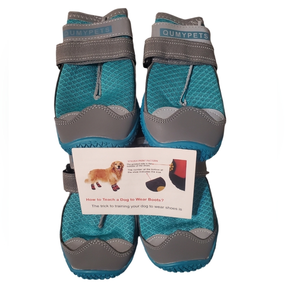 Amazon Large‎ Dog Teal Blue Shoes Winter Snow - New